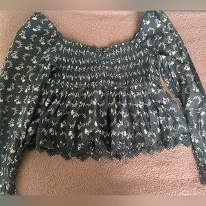 Gray American Eagle Blouse